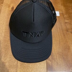 TNA Black Mesh Freeway Hat with Embroidered Logo